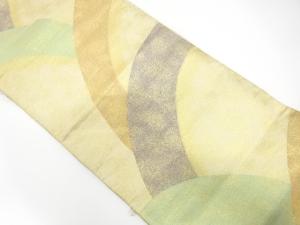 アンティーク　変わり青海波模様織り出し袋帯（材料）